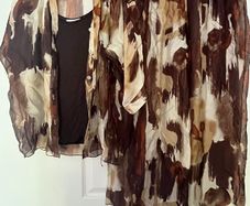 3 Piece Silk Trousers Suit Italian Design