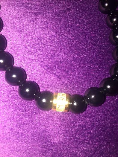 Northskull skull charm bracelet men One Size Black onyx