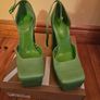 Zara green block high heels uk5 Image 4