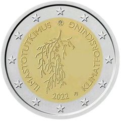 Finland 2 Euro Commemorative Coin 2022 - The Climate Research. Uncirculated.