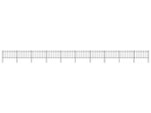 Garden Fence with Spear Top Steel 17x1 m Black