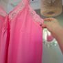 Pink lace trim top Image 5