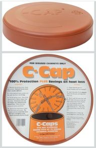 Disused chimney cap - terracotta
