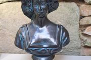 Painted bronzed bust Figurine