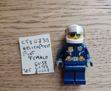 lego cty0739 helicopter police pilot female, 60138, 60139, 60208