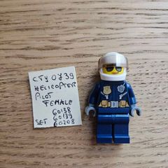 lego cty0739 helicopter police pilot female, 60138, 60139, 60208