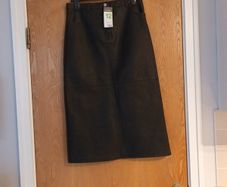 Primark  Faux  Leather  A-Line Dark Brown Skirt.   S. 12.   B.N.W.T.