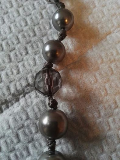 Grey beaded necklace