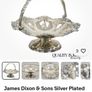 James Dixon & Sons Antique Silver Plated Metal Fruit Basket Centrepiece, Pattern 1587. Image 7