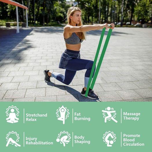 Green Pull Up Assist Band Resistance Exercise Loop for Home Gym Fitness Yoga Pilates