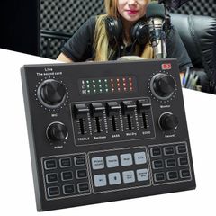 New Pro Sound Card, Multifunctional Live Sound Card, V Bluetooth Sound Card Stereo Audio Mixer for Computer Game Mobile Phone Live Broadcast, for Computer Game, Mobile Phone ,Live Broadcast