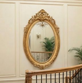 Fabulous very large oval mirror