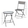 Folding Rattan Bistro Set Image 3