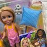 Mattel Barbie Chelsea Doll Blonde Camping Playset with Owl Sleeping Bag Damaged Box Please see photos Image 6