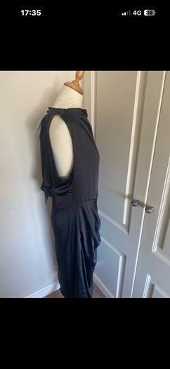 Black halter neck dress size 16 - new