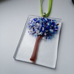 Small glass tree decorative hanging