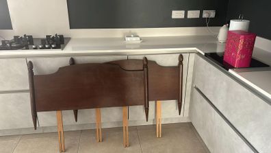 2 Mahogany Single Bed Headboards
