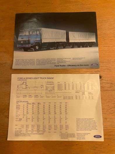 FORD commercial truck original sales brochures