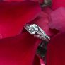 Antique Art Deco Diamond Solitaire Ring - 18ct white Gold & Platinum Image 4