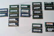 Job Lot of 17x Laptop RAM Modules (DDR3, DDR2, DDR1) - Untested