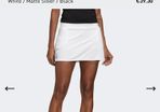 adidas Womens Club Tennis Skirt White New