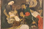 Mid 20th.Century Irish Art "Adoration of The Shepherds" after Murillo.