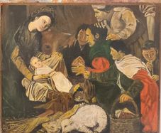 Mid 20th.Century Irish Art "Adoration of The Shepherds" after Murillo.