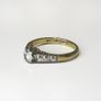 Vintage 18k gold diamond solitaire ring with a platinum setting Image 3