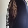 Pretty Little Thing Rain Black Eyelash Lace Sleeve T Shirt New With Tags Size 10 Image 5