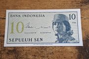 Indonesia, 10 Sepuluh Sen 1964 banknote, uncirculated - free standard postage