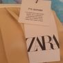 Handbag leather cream Zara Image 6