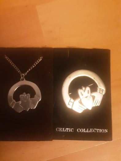 Jewellery/Celtic Collection .. Claddagh Brooch and Pendant on a Chain Both for 14.00euro .. Price Drop