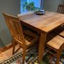 Solid Oak Table & Chairs Image 2