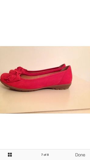 Gabor red comfort pumps