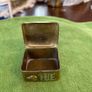antique  old brass Japanese button box Image 6