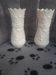 Vintage Belleek Flower Vase X 2
