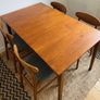 Vintage Mid Century Teak Extending Dining Table & 4 Chairs Image 3