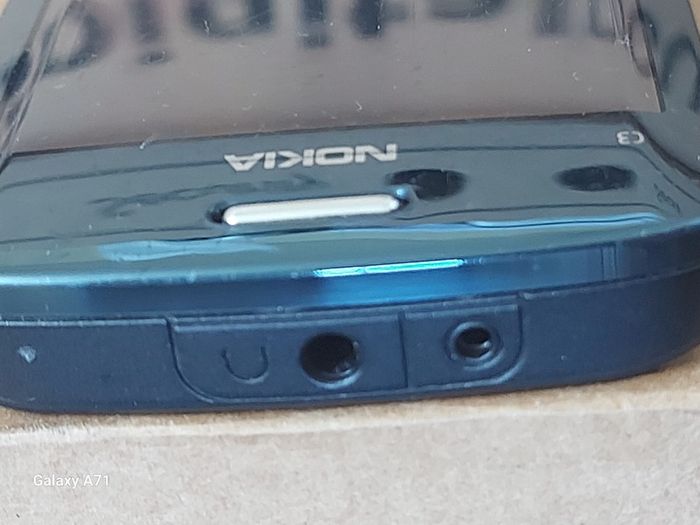2 Nokia C3 mobile phones, light Blue, in excellent condition