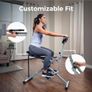 Smart Row N Ride Foldable Squat & Rowing Machine Glute/Leg Trainer, 3 Squat Angles, 4-Lvl Resistance, SunnyFit App, 150 kg Capacity, Adjustable Seat/Handle, EZ-Storage Image 6