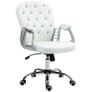 Office chair, Ergonomic desk chair with armrest, Padded backrest White Image 5