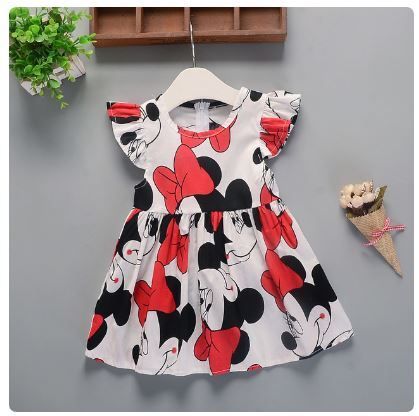 Lovely Minnie Mouse Princess Birthday Party Outfit Girls Dress Sz 4-5Yrs
