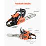 40 cc Gas Chainsaw, 14 inch Gas Powered Chainsaw, 1.8 HP Power Chain Saw with Non-Slip Handle, Image 3