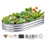 NEW SALE | Raised Garden Bed, 71.9 x 36.4 x 11 inch Galvanized Metal Planter Box, Outdoor Planting Boxes with Open Base, for Growing Flowers/Vegetables/Herbs in Backyard/Garden/Patio/Balcony, Silver Image 2