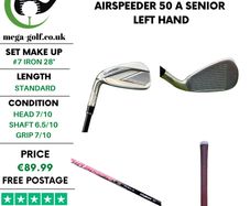 Taylormade Stealth #7 Iron 28 Degree / Airspeeder 50 A Senior / Left Hand