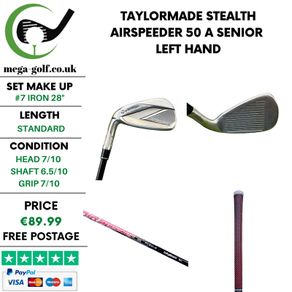 Taylormade Stealth #7 Iron 28 Degree / Airspeeder 50 A Senior / Left Hand