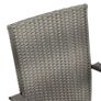 5 Piece Garden Dining Set Poly Rattan Grey Image 5