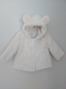 Cream faux fur jacket (9 to 12 mths)