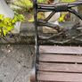 Cast iron garden bench and chair Image 6