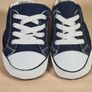 baby CONVERSE trainers runners shoes navy velcro fastened Size UK 3 EU 19  11.5cm infants Image 5