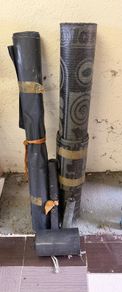 Roll of Black Mineral Roof Felt & Plastic Sheeting Membrane